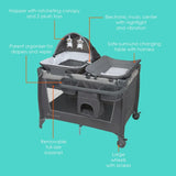 NEW BabyTrend Simply Smart 2.0 Playard Nursery Center w/ Napper, Bassinet & Changer