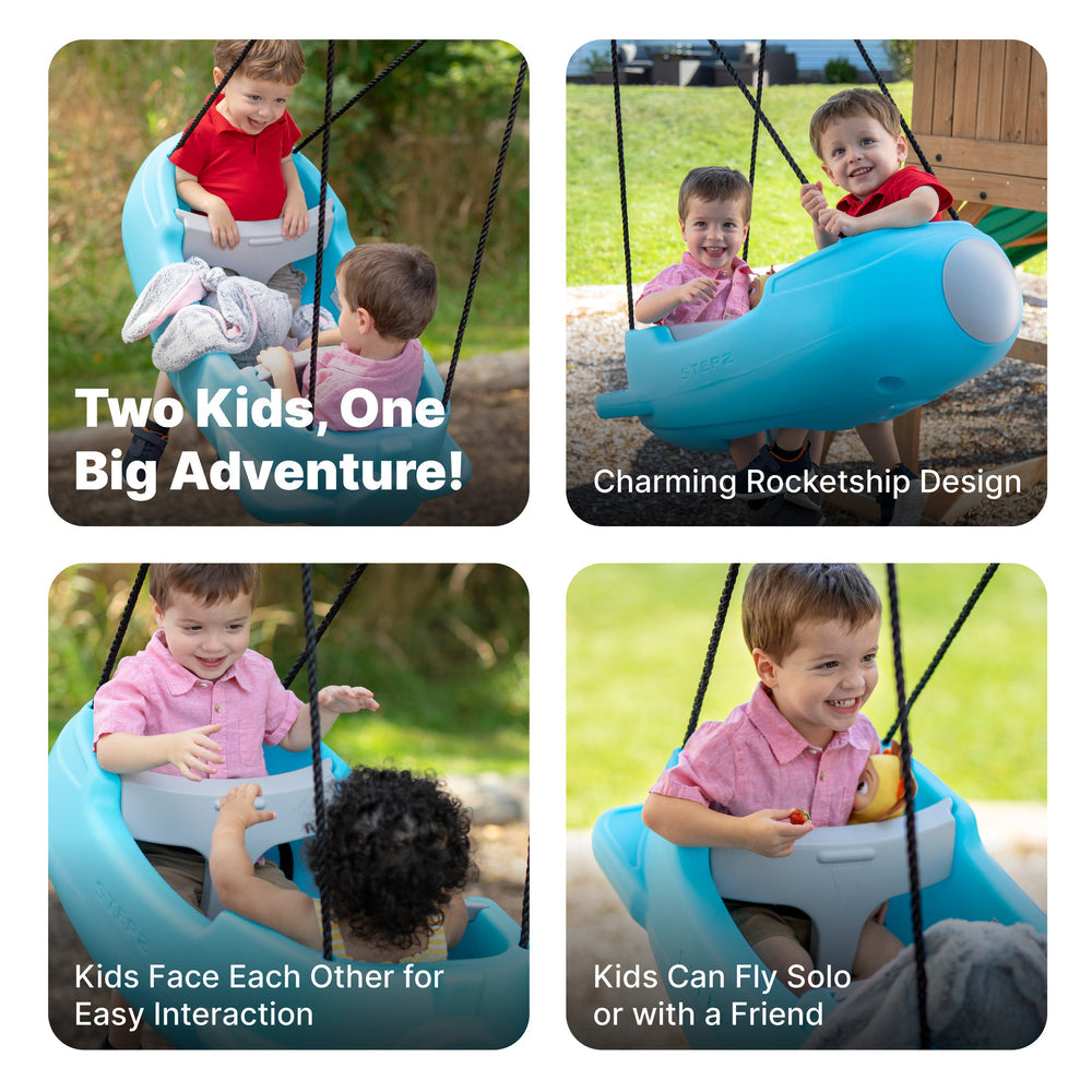 NEW Step2 Rocket Swing for Two - Blue