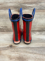 Marvel Spiderman Toddler Rain Boots Red Sz 5c/6c