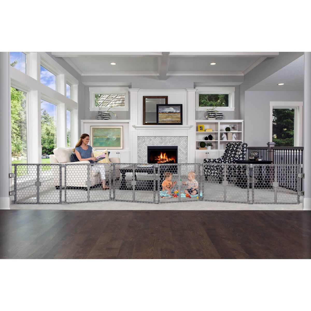 NEW Regalo 2-in-1 Plastic Play Yard and Safety Gate