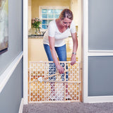 NEW Toddleroo by North States Quick-Fit® Oval Mesh Wood Gate