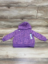 NEW Okie Dokie Purple Heart Fleece Full Zip Hoodie sz 24m