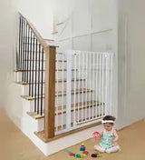 COMOMY 36" Extra Tall Baby Gate, 29.5" to 48.8" White