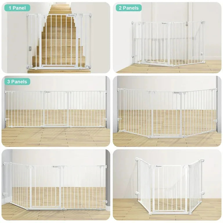 NEW COMOMY 80" Extra Wide Baby Gate, White