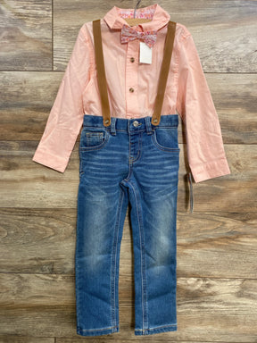 NEW Cat & Jack 4pc Suspender Set Pink sz 4T - Me n Mommy To Be
