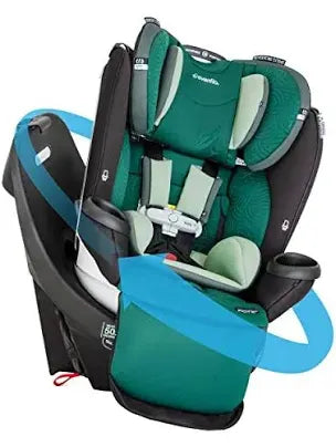 NEW Evenflo Revolve 360 Slim 2-in-1 Rotational Convertible Car Seat in Emerald