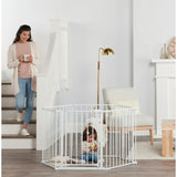 Regalo 144" Super Wide Adjustable Baby Gate and Play Yard in White