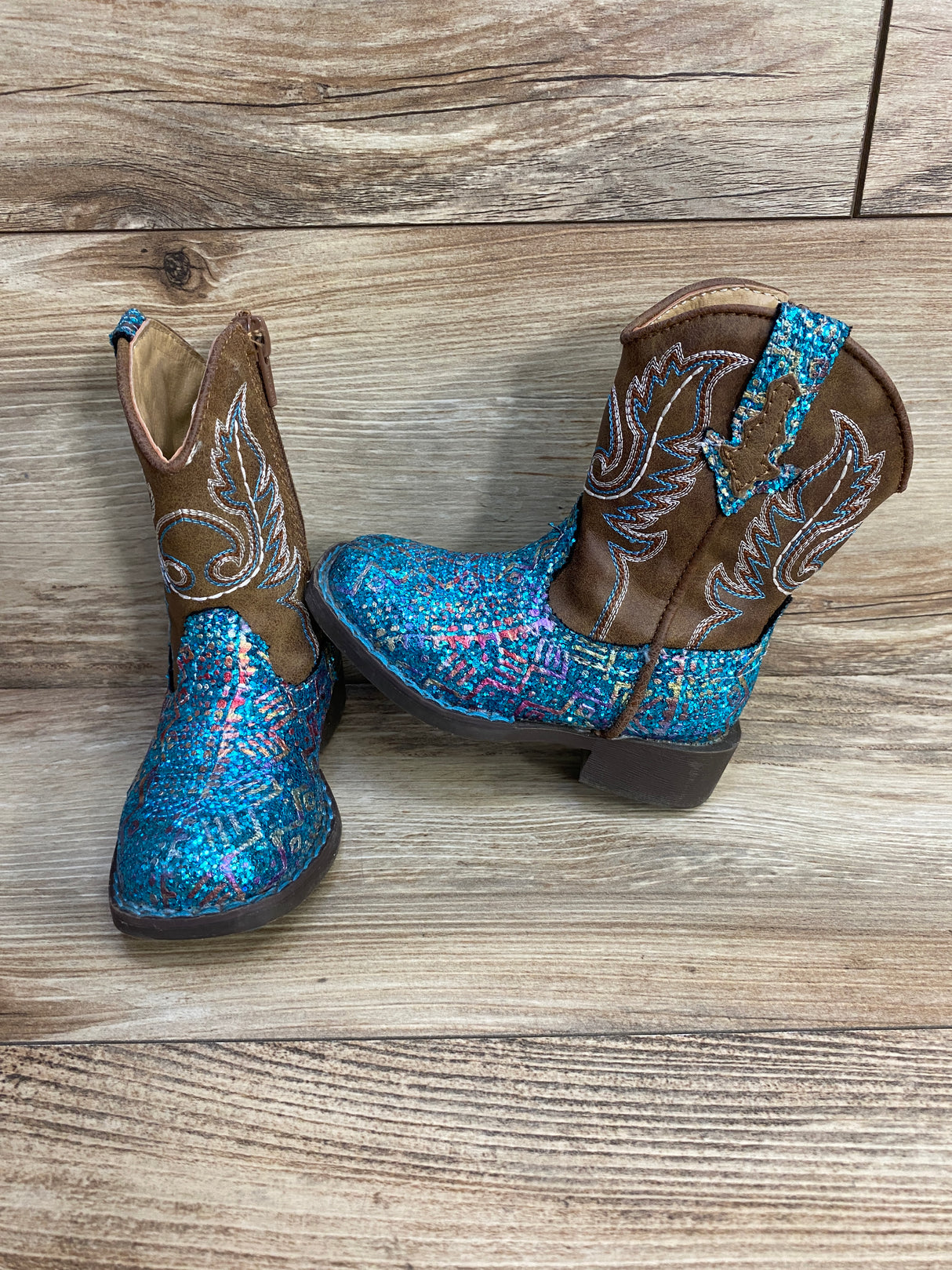 Roper Glitter Southwestern Western Boots sz 5c