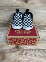 Vans Infant Slip-On V Crib Checkerboard Black/White sz 3c