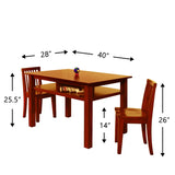 NEW Newton Kids Wooden Table & Two Chairs Set in Espresso