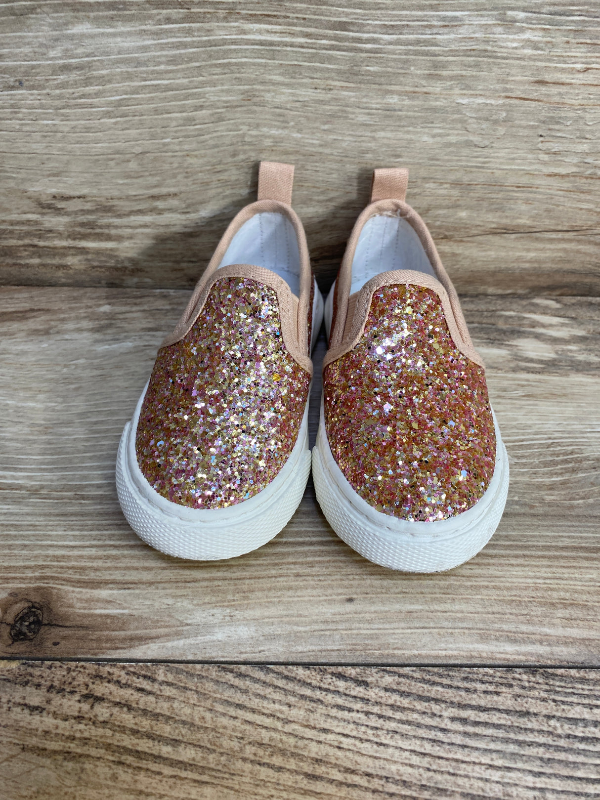 Cat & Jack Madigan Slip-On Glitter Sneakers sz 6c