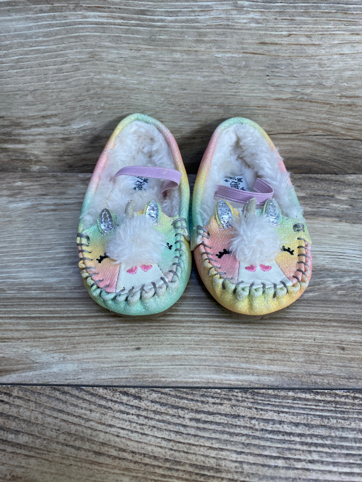 Self Esteem Pastel Unicorn Slippers sz 6c