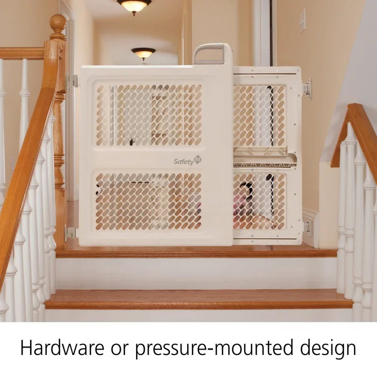 NEW Safety 1st Lift, Lock, & Swing Dual-Mode Baby Gate, White 28''-42''