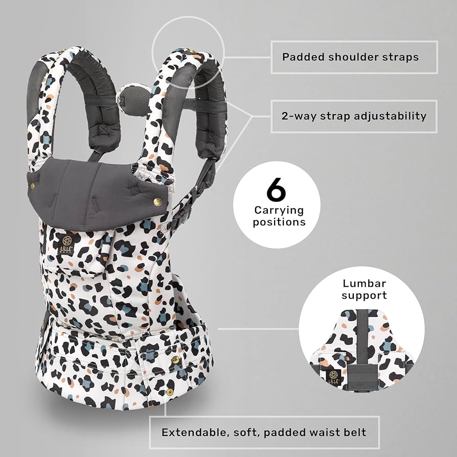 NEW LILLEbaby Complete Original 6-in-1 Baby Carrier - Desert Leopard 7-45lbs