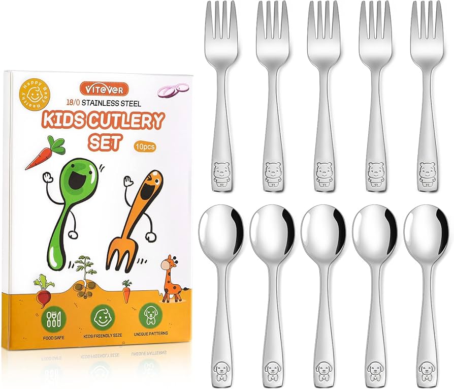 NEW Vitever 10 Pc Toddler Utensils