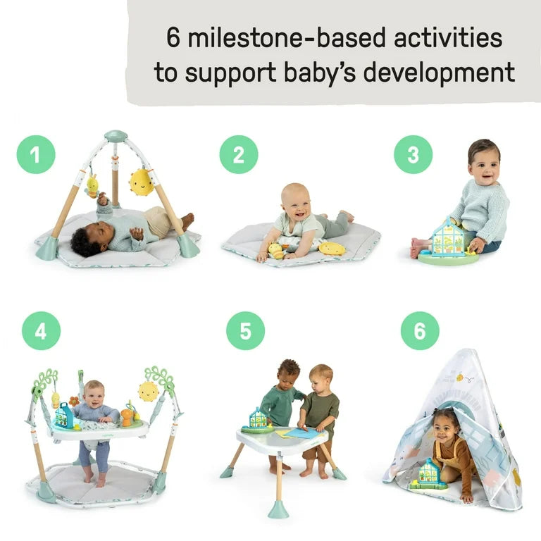 NEW Ingenuity Tummy-To-Toes 6-in-1 Baby Activity Gym in Chic Boutique