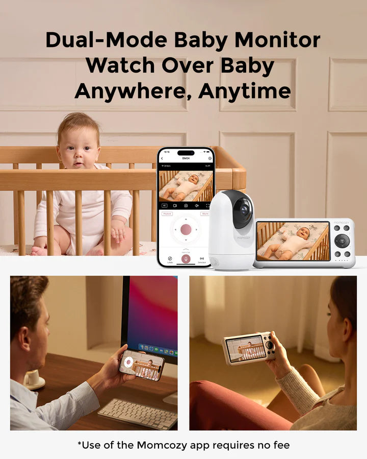 NEW Momcozy 5'' Dual-Mode Smart Baby Monitor