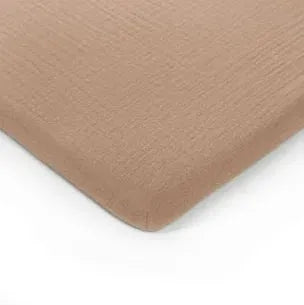 Blissful Diary Muslin Mini Crib Sheet, Brown 38 ''x 24 '