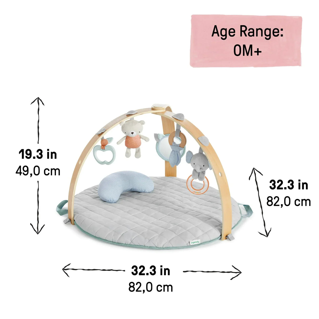 NEW Ingenuity Cozy Spot Reversible Duvet Activity Gym in Loamy