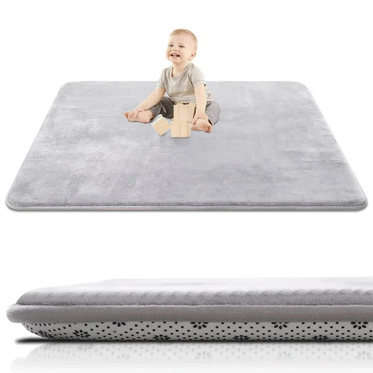SEPARO Thick Baby Play Mat for Floor, Grey 50" x 50"