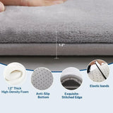 SEPARO Thick Baby Play Mat for Floor, Grey 50" x 50"