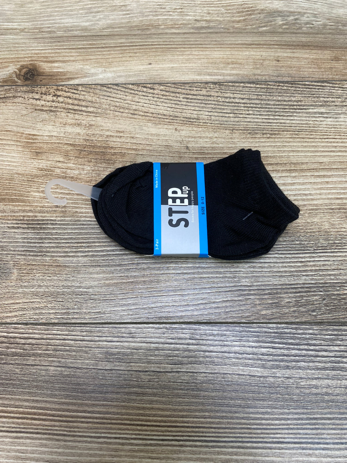 NEW Step Up Socks 3Pk Black sz 0-12m