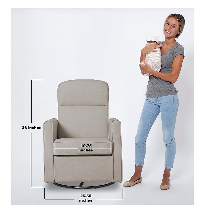 NEW Delta Children Blair Slim Nursery Swivel and Rocker Chair, Cream