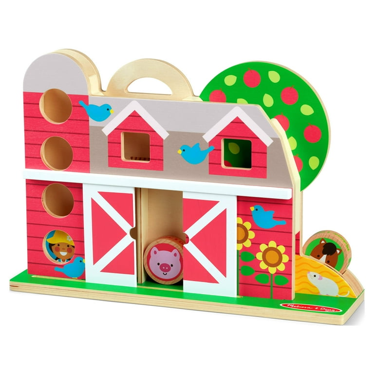 NEW Melissa & Doug GO Tots Wooden Barnyard Tumble with 4 Disks