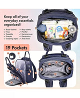 NEW Dikaslon Diaper Bag Backpack with Portable Changing Pad Navy