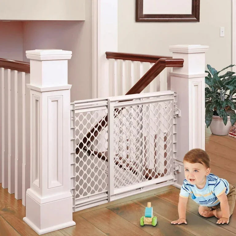 Toddleroo by North States Stairway Secure Baby Gate Ivory 27-41''