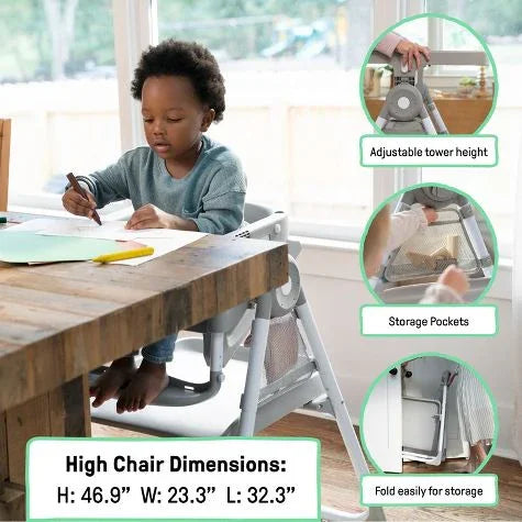 NEW Ingenuity Proper Positioner Create Up Multi-Mode Folding High Chair in Soulful Skies
