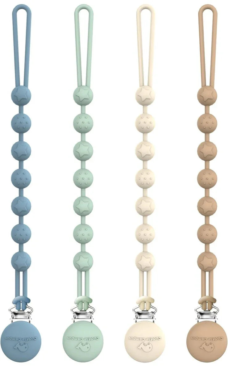 Cuddle Club 4pk Silicone Pacifier Clips