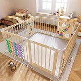 YZNVCG Adjustable Multi-Shape Wooden Play Yard