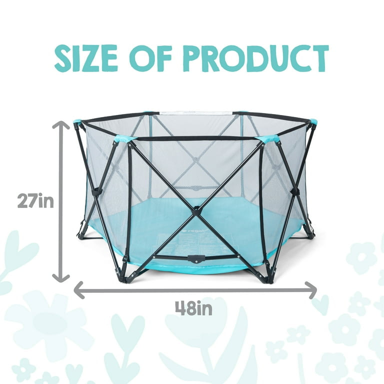 Regalo My Play Portable 6-Panel Play Yard Teal