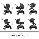 NEW Evenflo Shyft Intuiti Travel System with Revolve180 LiteMax NXT Car Seat-Black Shale