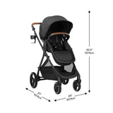 NEW Evenflo Shyft Intuiti Travel System with Revolve180 LiteMax NXT Car Seat-Black Shale