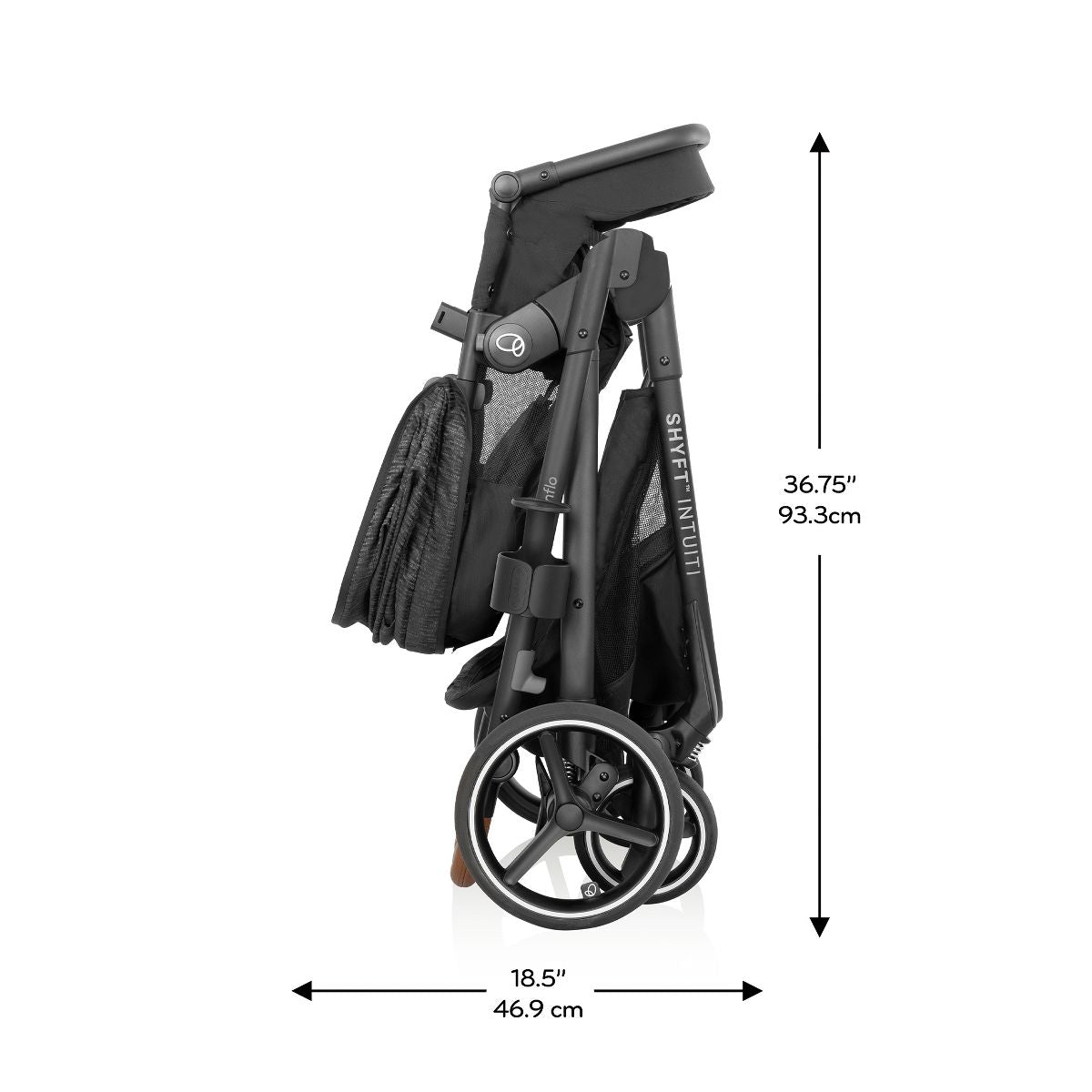 NEW Evenflo Shyft Intuiti Travel System with Revolve180 LiteMax NXT Car Seat-Black Shale