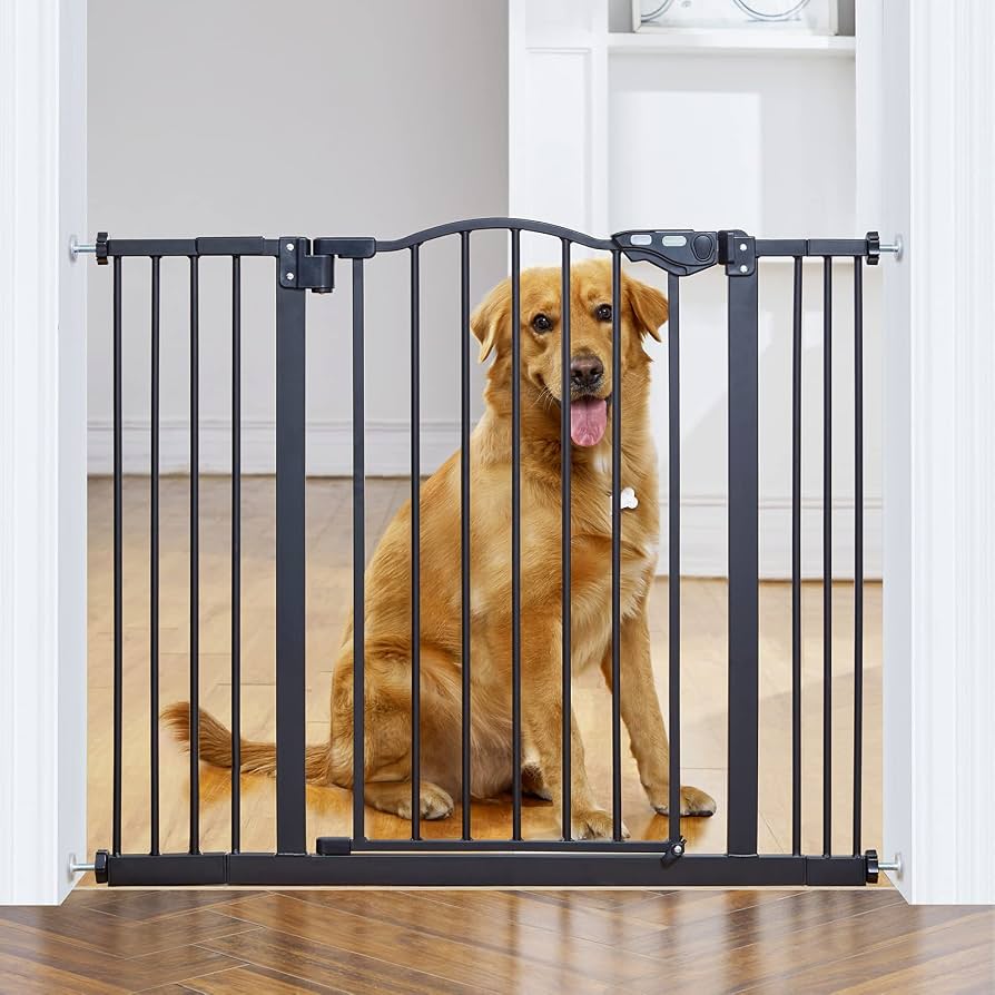 InnoTruth 30" Tall Baby Safety Gate, Black 29-39.6”
