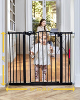 InnoTruth 30" Tall Baby Safety Gate, Black 29-39.6”