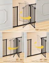 InnoTruth 30" Tall Baby Safety Gate, Black 29-39.6”