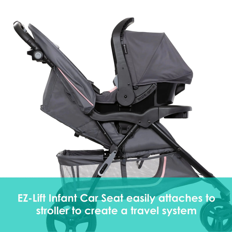 NEW Baby Trend EZ Ride Travel System with EZ-Lift Infant Car Seat - Dash Pink