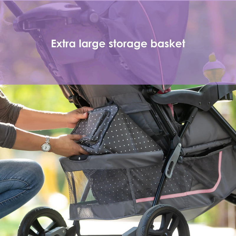 NEW Baby Trend EZ Ride Travel System with EZ-Lift Infant Car Seat - Dash Pink