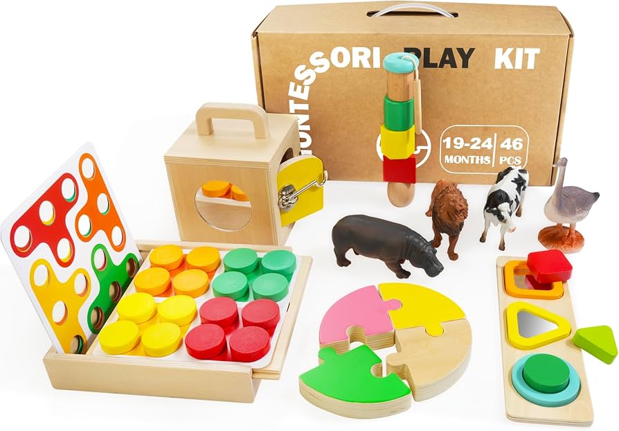 NEW WoodMam Montessori Play Kit for 19-24m (46pc)