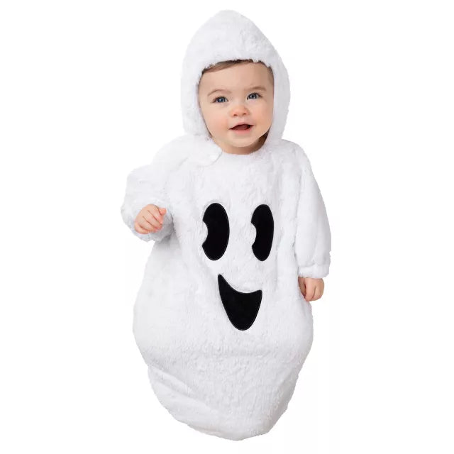 Spirit Halloween Baby Boo Ghost Bunting Costume White sz 0-6m