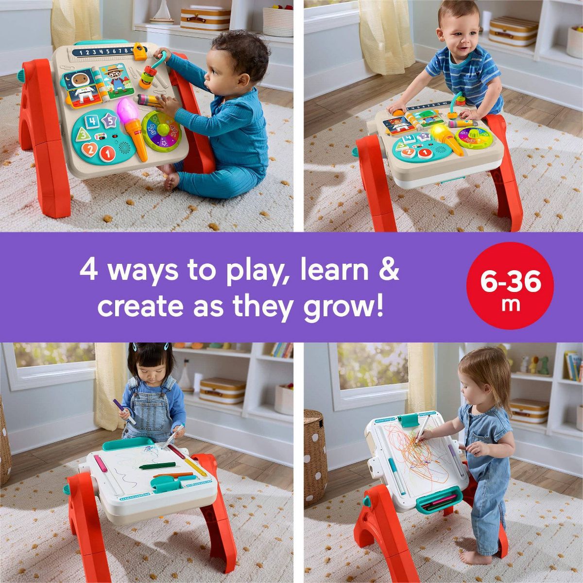 NEW Laugh & Learn 4-In-1 Table To Easel