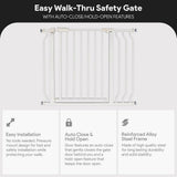 BalanceFrom Easy Walk-Thru Baby Gate White 29.1-38.5"