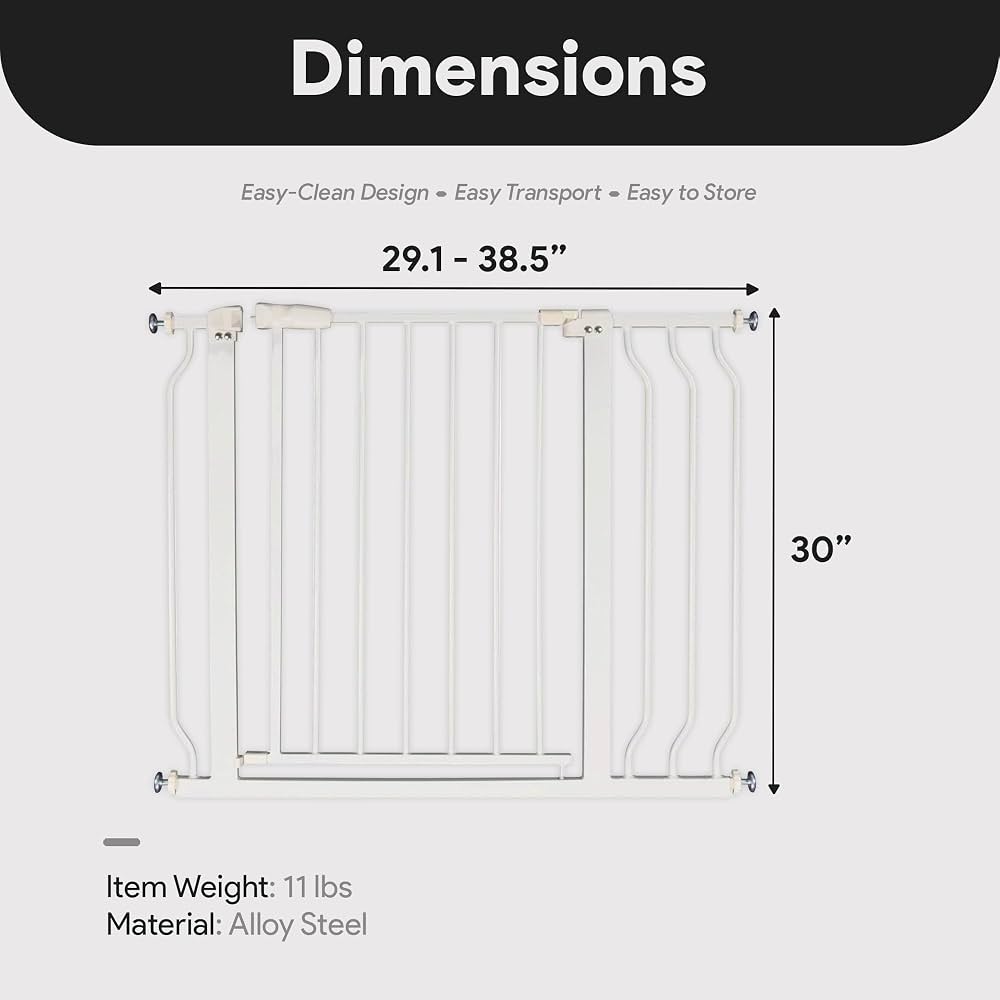 BalanceFrom Easy Walk-Thru Baby Gate White 29.1-38.5"