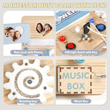 Joyreal 10-in-1 Montessori Wooden Busy Board