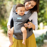 Moby 2-in-1 Baby Carrier + Hip Seat, Grey 12-17lbs