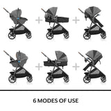 NEW Evenflo Shyft Intuiti+ Travel System w/ Revolve180 LiteMax NXT Car Seat in Champagne